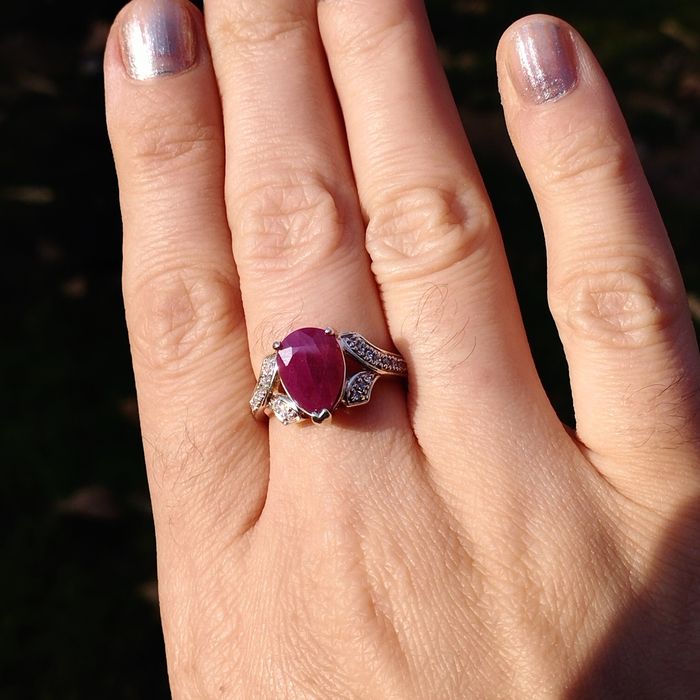 РУБИН+белые топазы