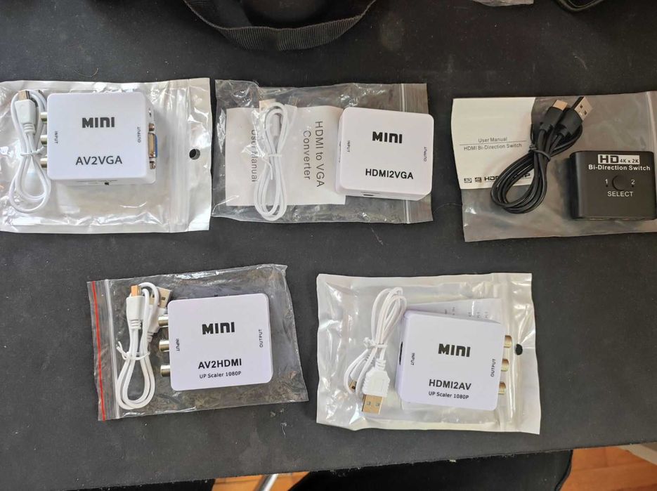 Продават се различни активни / пасивни видео конвертори / адаптери