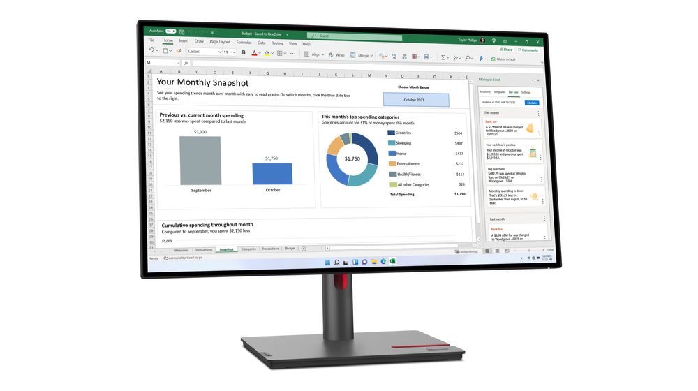 Lenovo ThinkVision P27h-30 monitor-ekran ( Макбук - Ноутбук ga Ideal)