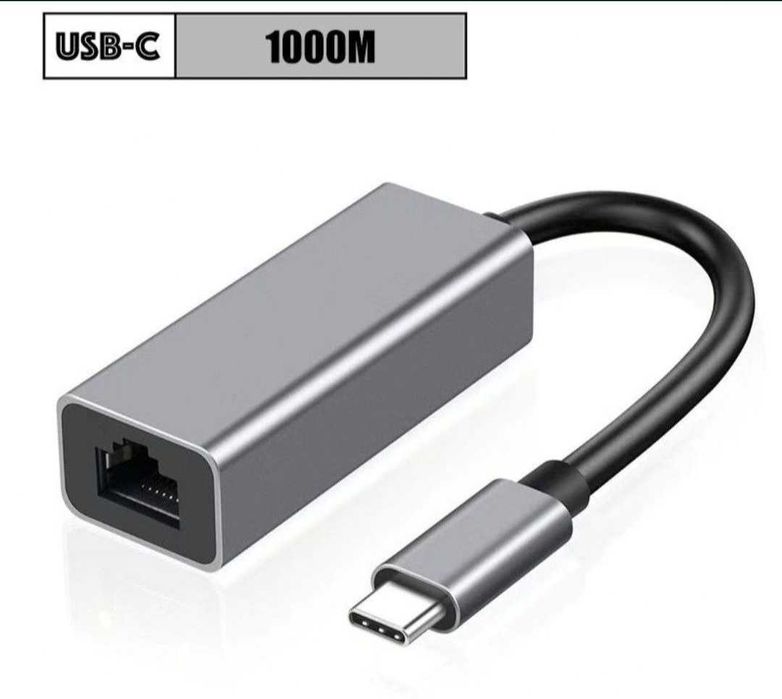 Tip C Adaptor Ethernet RJ45 ( ideal Laptop PC Macbook iMac sau Cablu Enet)