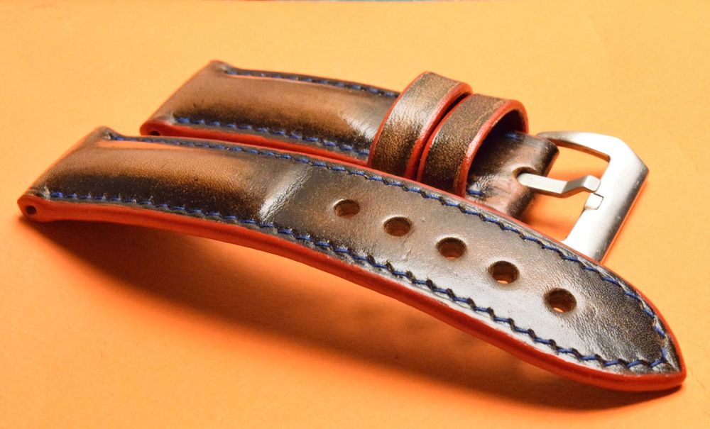 Кожена каишка за часовник Panerai ръчна изработка 26/26мм, 26/24мм