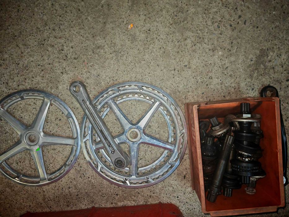 Angrenaj si brat pedalier bicicleta clasica si mtb, foi si suruburi