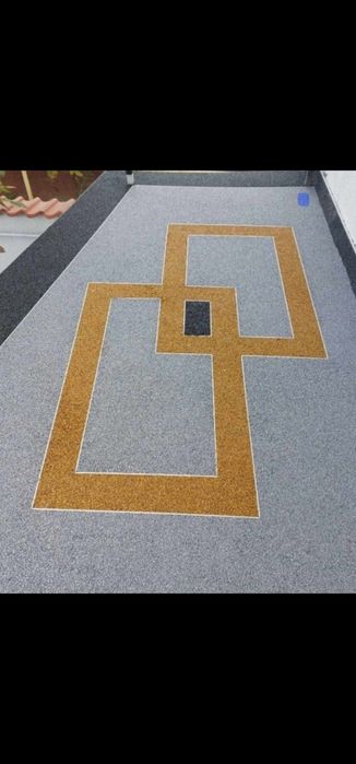 Covor de piatra naturala cu rasina trafic auto si pietonal