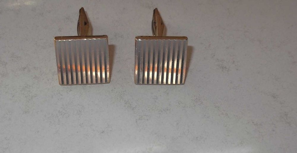 Комплект Gold Plated - Ръкавели с Игла-позлатени и втори ръкавели