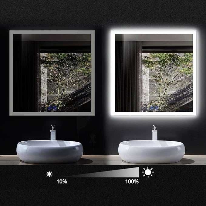 Музикално блутут ЛЕД LED огледало за баня, 80х80 против замъгляване