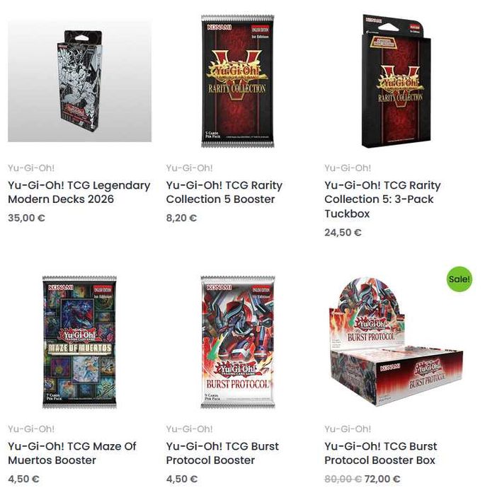 Yu-Gi-Oh! TCG оригинални продукти