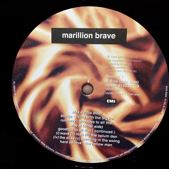 Marillion – Brave, винил