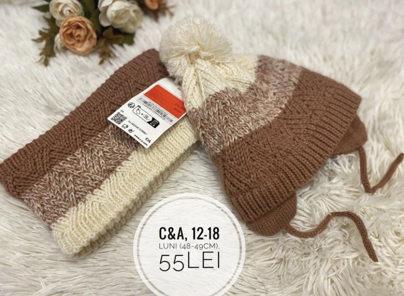 Căciulițe iarnă și guler 9-12luni