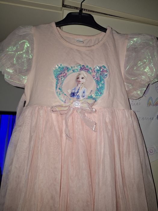 Rochie Ana&Elsa,5-6 ani+gentuta