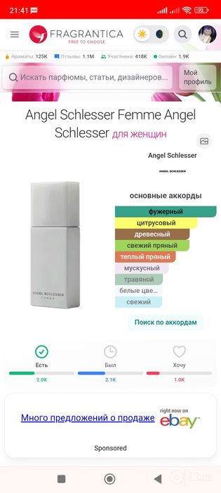 Angel Schlesser Femme Редкость