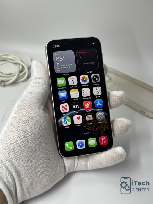 iPhone 13 mini, 256GB, Starlight, 100% батерия, КАТО НОВ, ГАРАНЦИЯ!