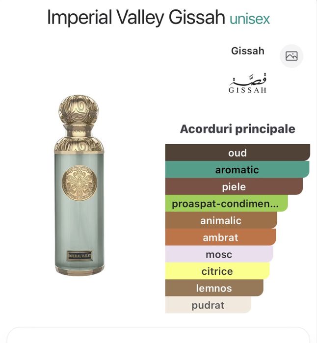 Parfurm arabesc Gissah Imperial Valley Unisex