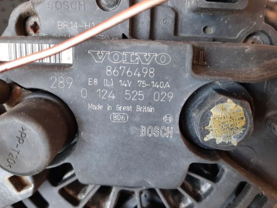 alternator 2.4 d  volvo xc70 v60 v70 s80 s70 v40  8676498 0124525029