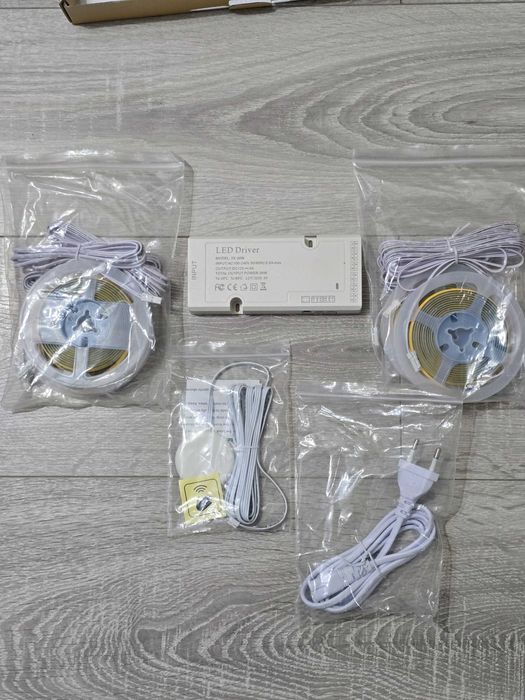 Bandă LED COB Lichaser 12V, Alb Cald, 6×2m, dimmer touch