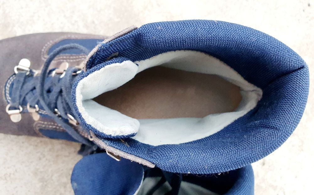 Bocanci 42 sau 43 cu talpic de 27,5cm, toamna primavara piele cu panza