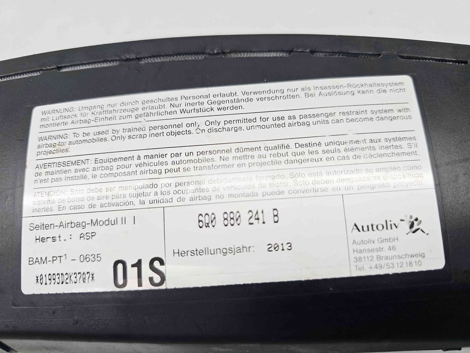 Airbag scaun stanga Skoda Fabia 2 (5J, 542) [Fabr 2007-2014] 6Q088024