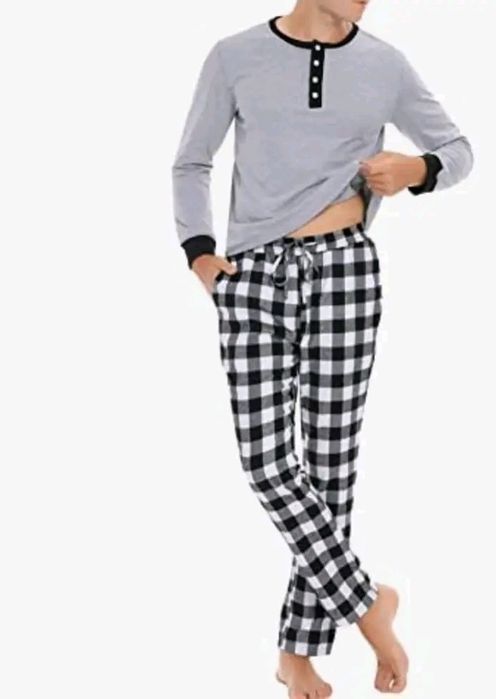 Мъжки пижами от органичен памук 2ХЛ