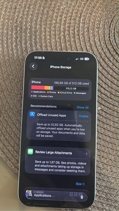 Iphone 15 Pro, 512 GB, spate fisurat