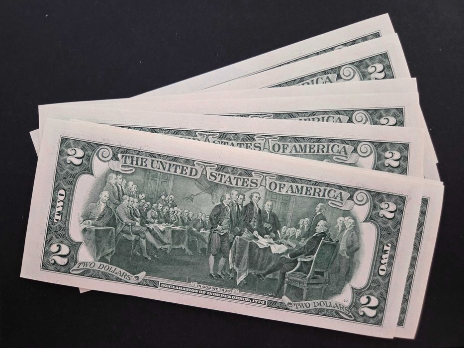 Vând bancnote de 2 Dolari USD 2017 A în stare impecabilă
