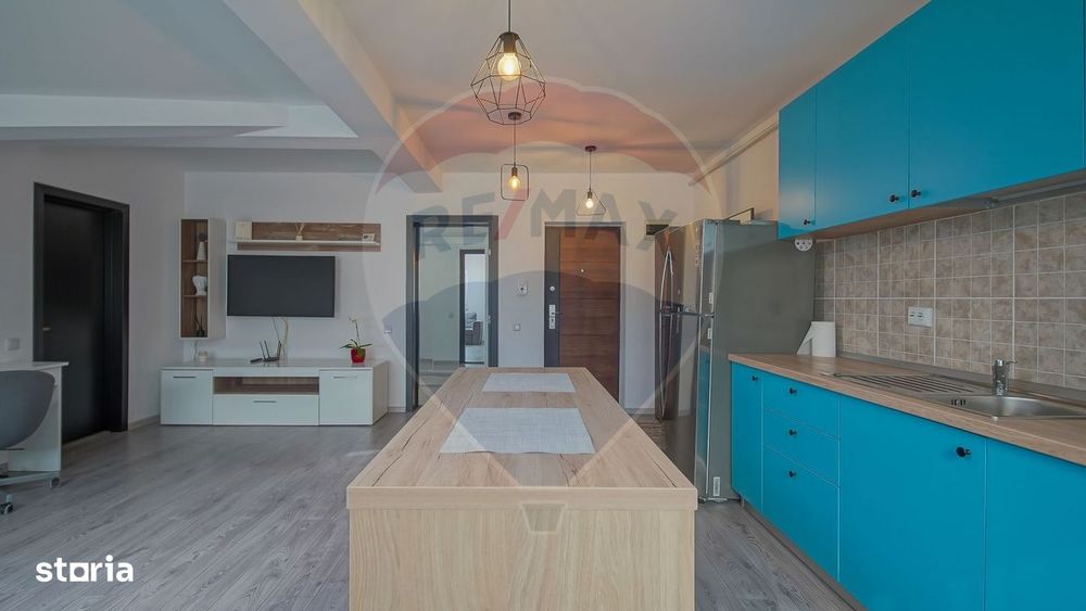 Apartament 2 camere, 53 mp, open space, mobilat&utilat, Sânpetru