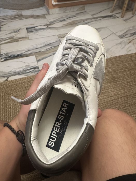 Golden Goose Super-Star Originali – Mărimea 41 – Alb/Gri