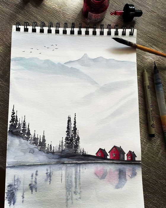 Акварели, размер А4