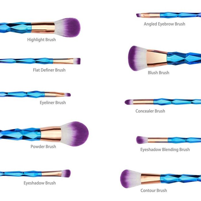 Комплект 10 броя четки за грим