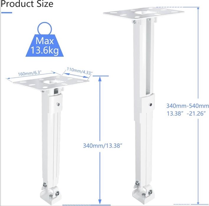 Универсална стойка за проектор Suptek – таван / стена, нова