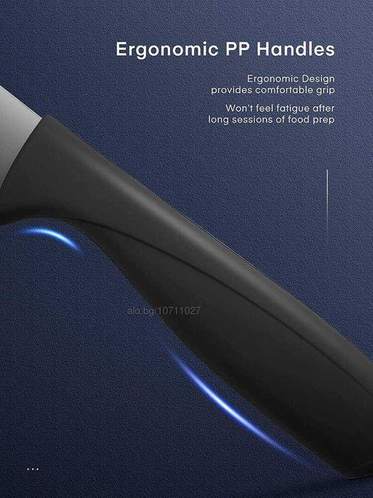 Комплект ножове D.Perlla с блок, 15 части неръждаема стомана