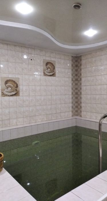 Баня на дровах с бассейном