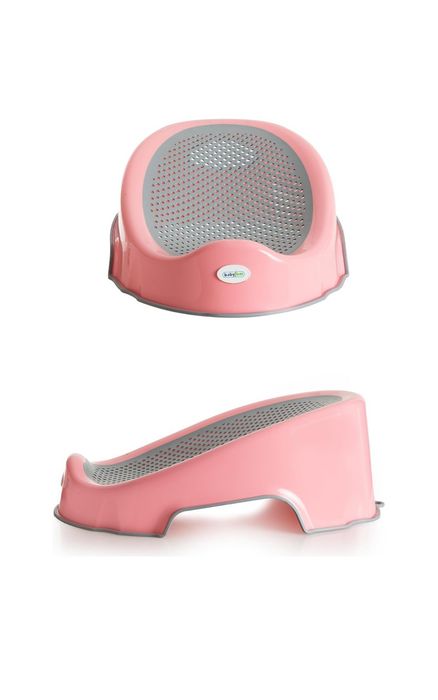 Suport de Baie pentru Bebelusi, Roz cu Gri, 61x39x21cm  Greutate 13kg