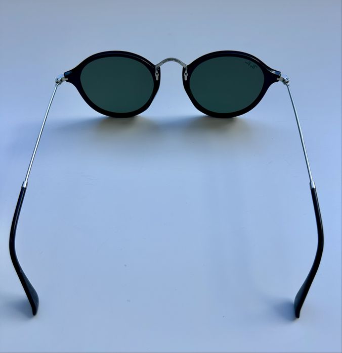 Ray Ban RB2447 Round Fleck Black G15 зелен Made in Italy Оригинал