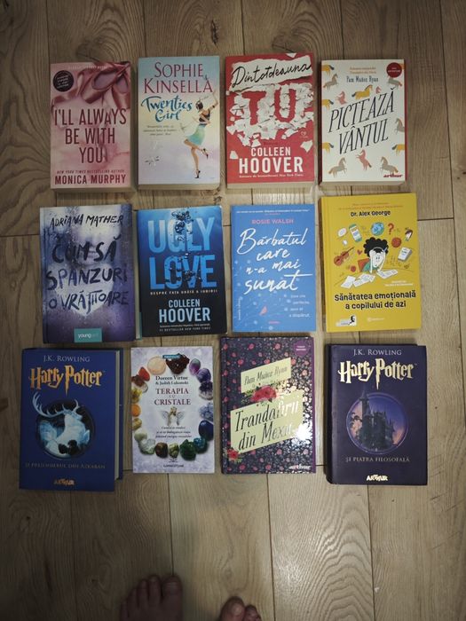 Lot  12 Cărți Diverse (Harry Potter, Colleen Hoover, Nemira, Arthur)