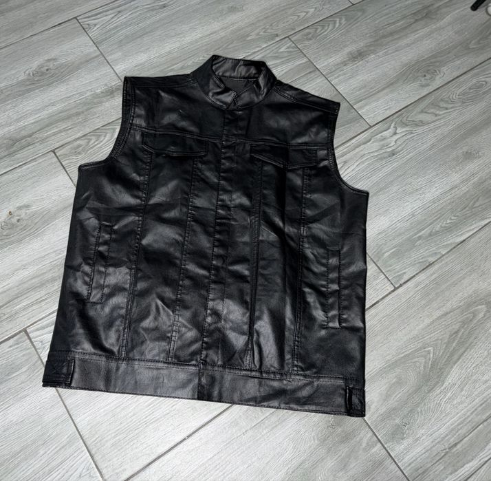 Vestă moto din piele