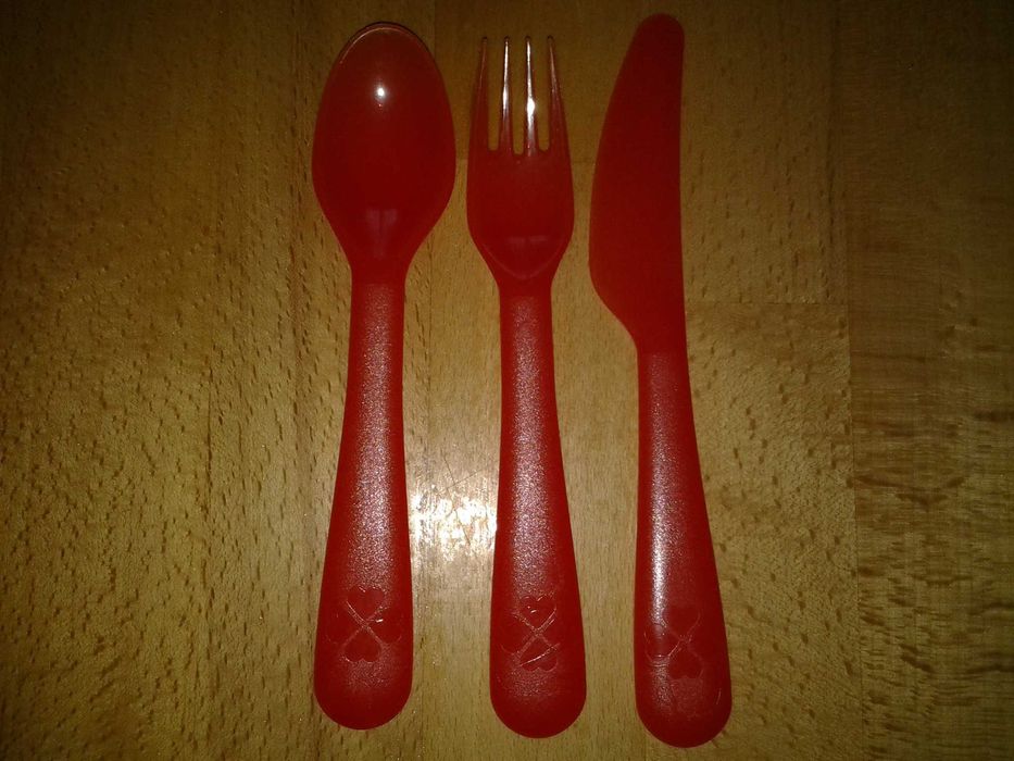 **IKEA KALAS set tacâmuri copii | portocaliu