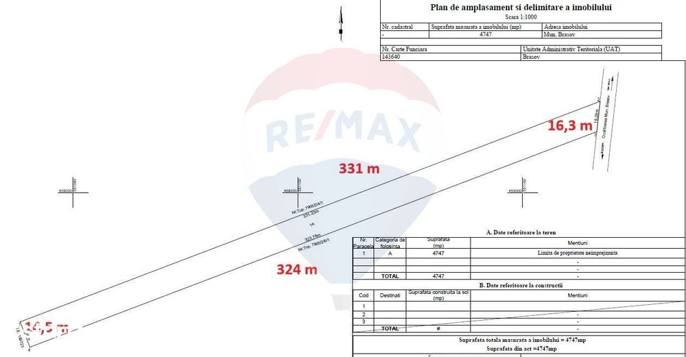 Teren intravilan, 4747 mp, Centura Braşov