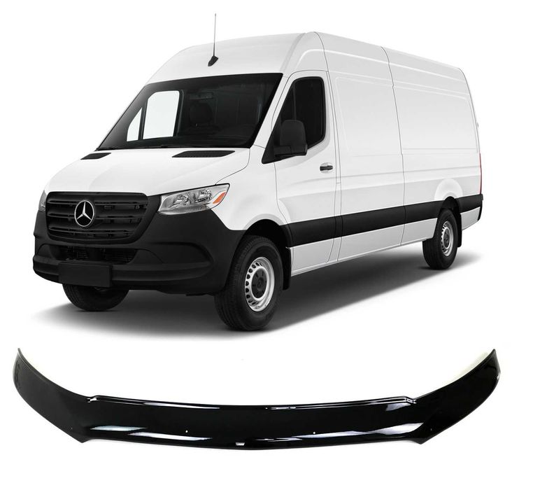 Дефлектор Спойлер Преден Капак Черен Мерцедес Mercedes Sprinter 2019+