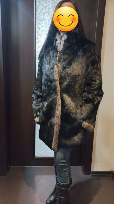 Палто естествен косъм