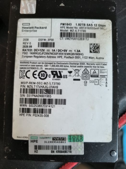 SSD SAS 1.92TB HP Enterprise
