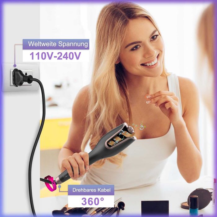 Автоматична маша за къдрици BUJIYI Curling Iron,Гаранция