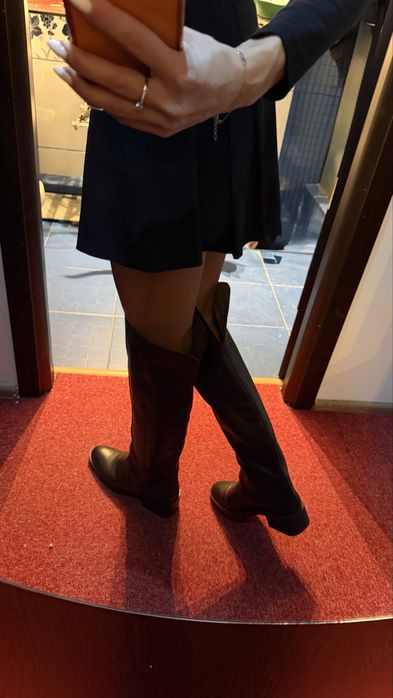 Cizme din piele naturala Zara