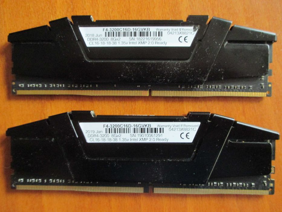 Памет G.SKILL RipjawsV 16 GB (2x8GB) DDR4 3200MT/s