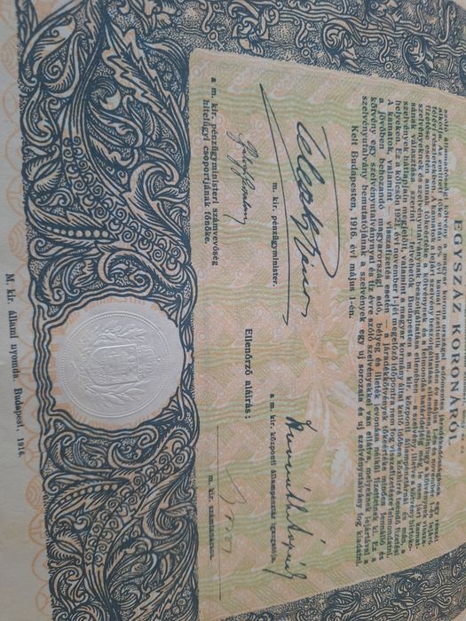 Document vechi Actiune Budapesta 1916,stampila Romania