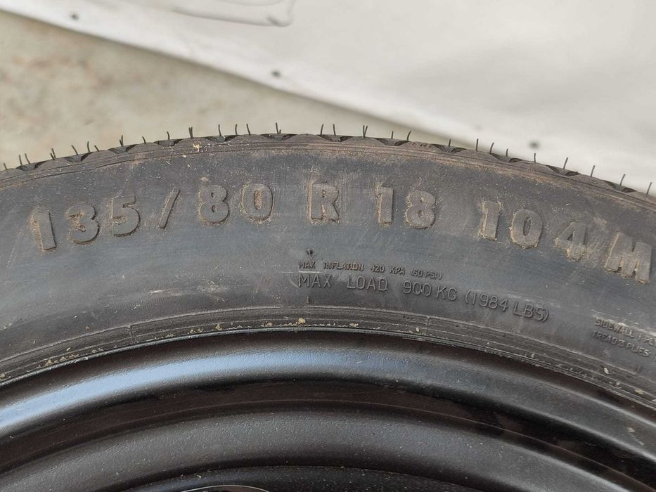 Roată de rezervă slim 5x108 135/80 R18 DOT 1612 Peugeot 508 (2011-2018) Cod:PS518001 (3D)