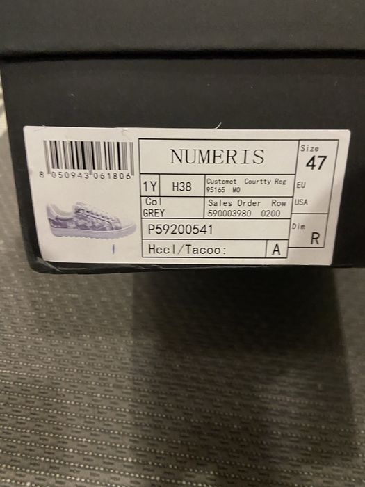 Серые кеды NUMERIS 47размер