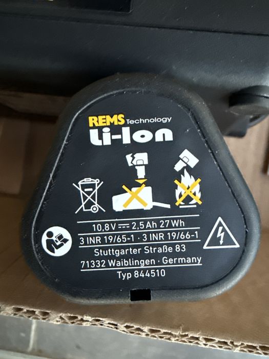 Vind taietor tevi cupru inox REMS Nano11V  technology li-ion