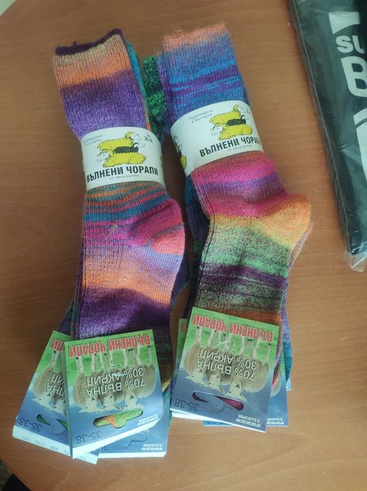 Вълнени плетени чорапи от овча вълна. Къси, 3/4 и ШУШОНИ РАЗПРОДАЖБА