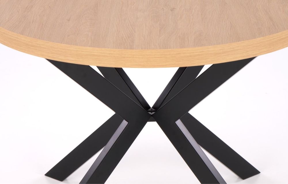 Трапезна маса Peroni златен дъб с черни крака