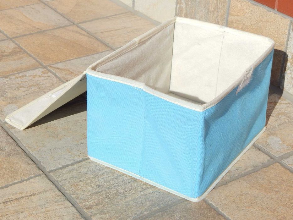 Cutie utilitara depozitare din carton acoperit cu panza textila