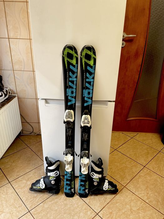 Schiuri copii 110 cm volkl cu clapari set copii